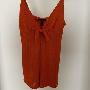 Forever 21 knitted burnt orange romper